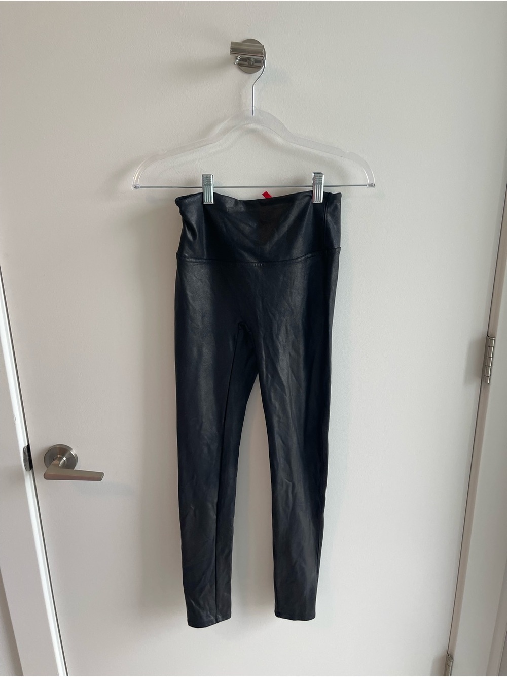 Spanx Black Faux Leather High-Waist Leggings